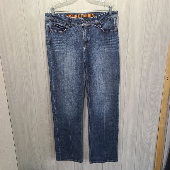 Pierre Cardin Jeans Size 10 Womens Style 286213 Wide Leg Western Cowgirl Denim - Picture 1 of 11